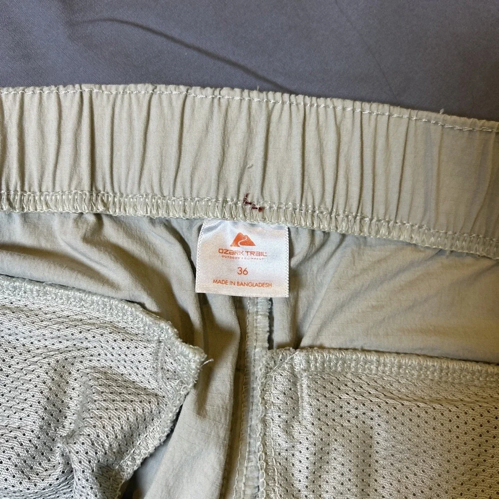 Men's Convertible Outdoor‎ Pants Zip-Off Hiking Utility Pants To Shorts Size 36